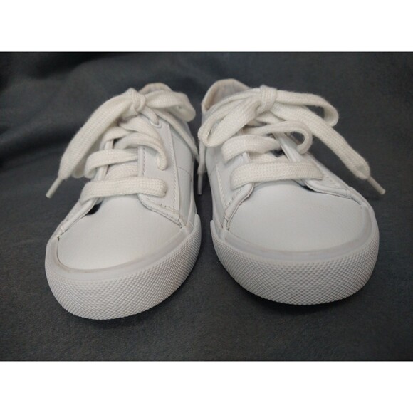 Polo Ralph Lauren Shoes Kids Size 9 White Low Top Lace Up Sneakers Pony Logo - Picture 10 of 13